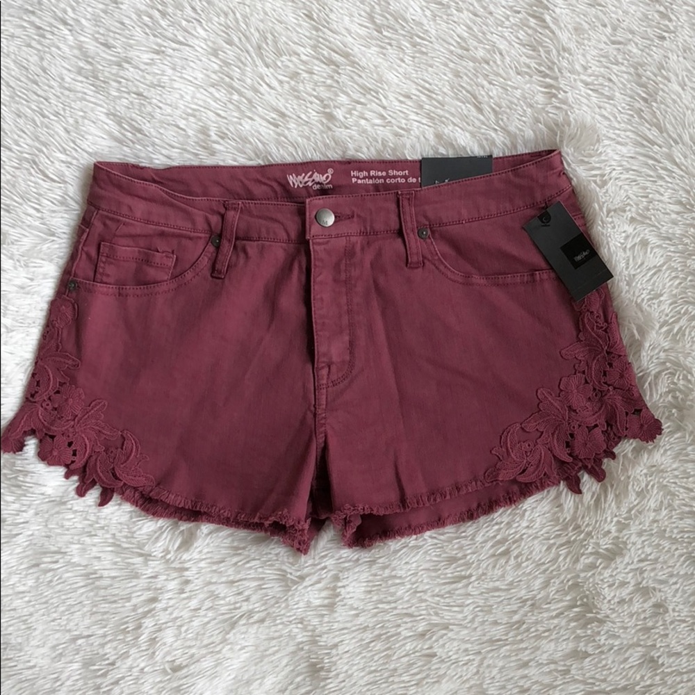 Mossimo High Rise Shorts with Lace Accent- New!
